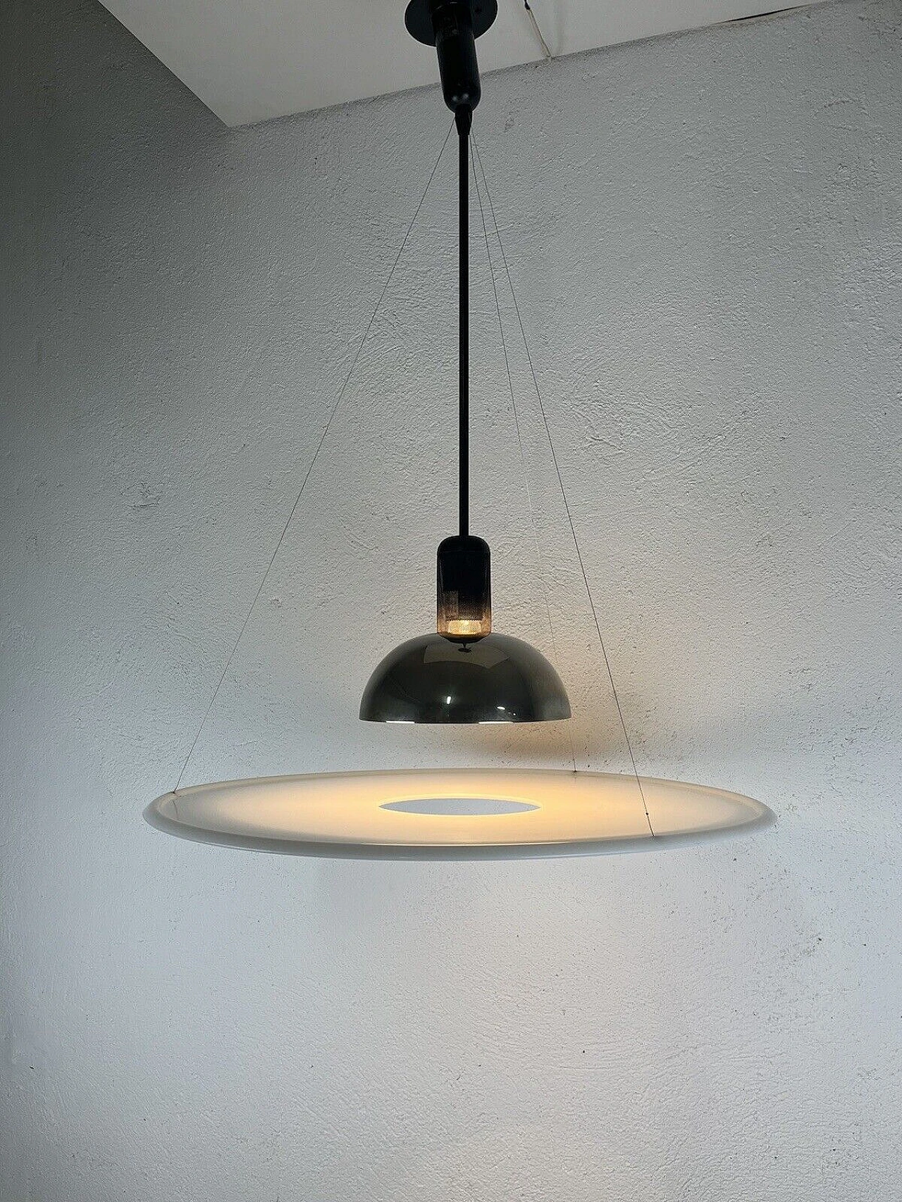 Frisbi chandelier by Achille Castiglioni for Flos, 1970s 1