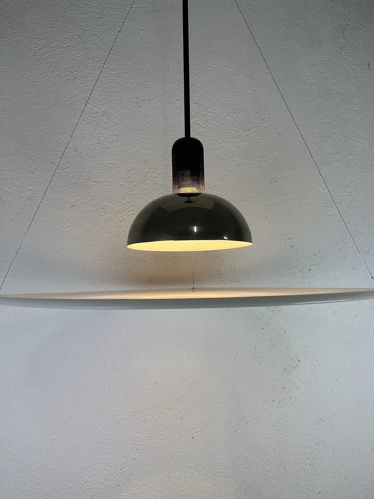 Lampadario Frisbi di Achille Castiglioni per Flos, anni '70 3