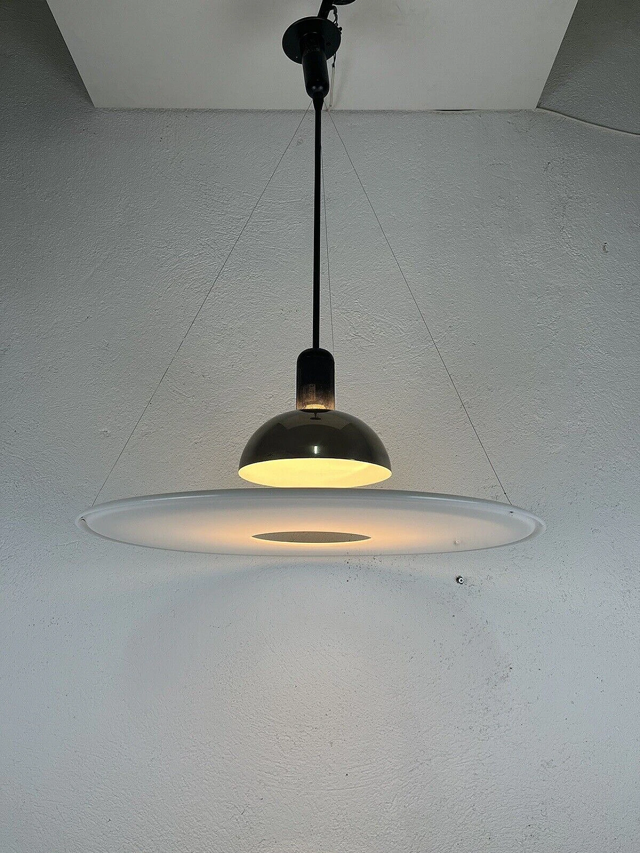 Frisbi chandelier by Achille Castiglioni for Flos, 1970s 5