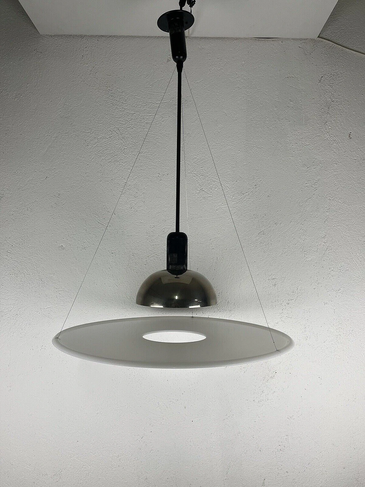 Frisbi chandelier by Achille Castiglioni for Flos, 1970s 7