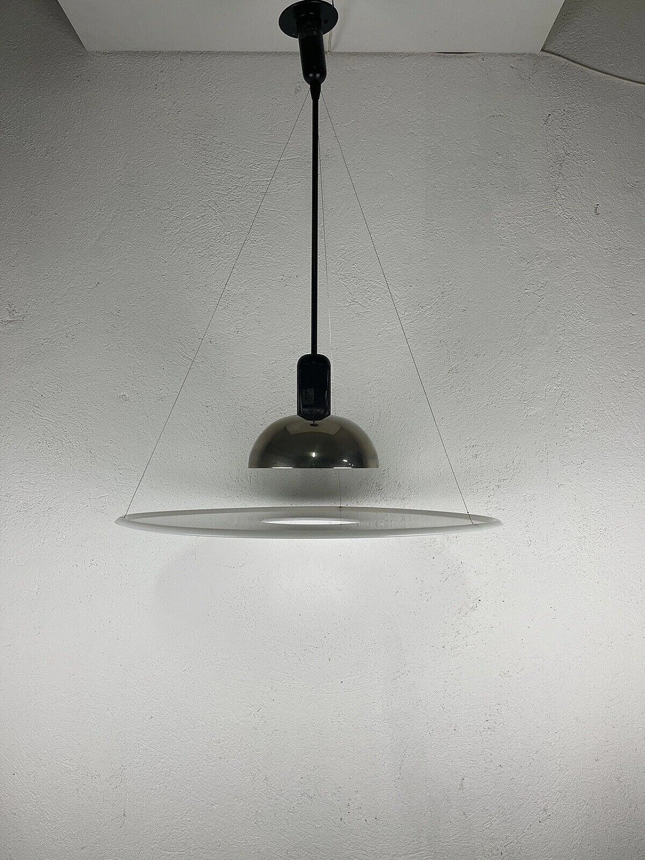 Frisbi chandelier by Achille Castiglioni for Flos, 1970s 8