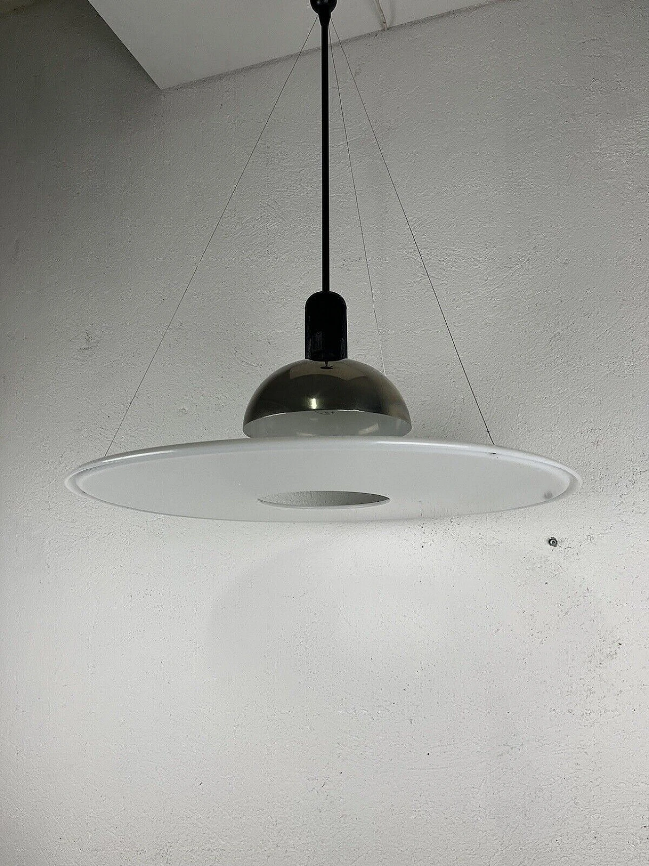 Lampadario Frisbi di Achille Castiglioni per Flos, anni '70 10