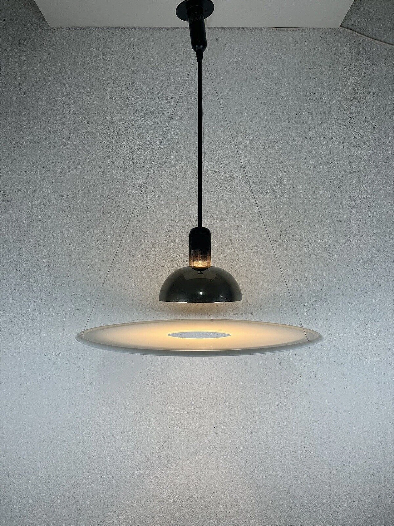 Lampadario Frisbi di Achille Castiglioni per Flos, anni '70 15