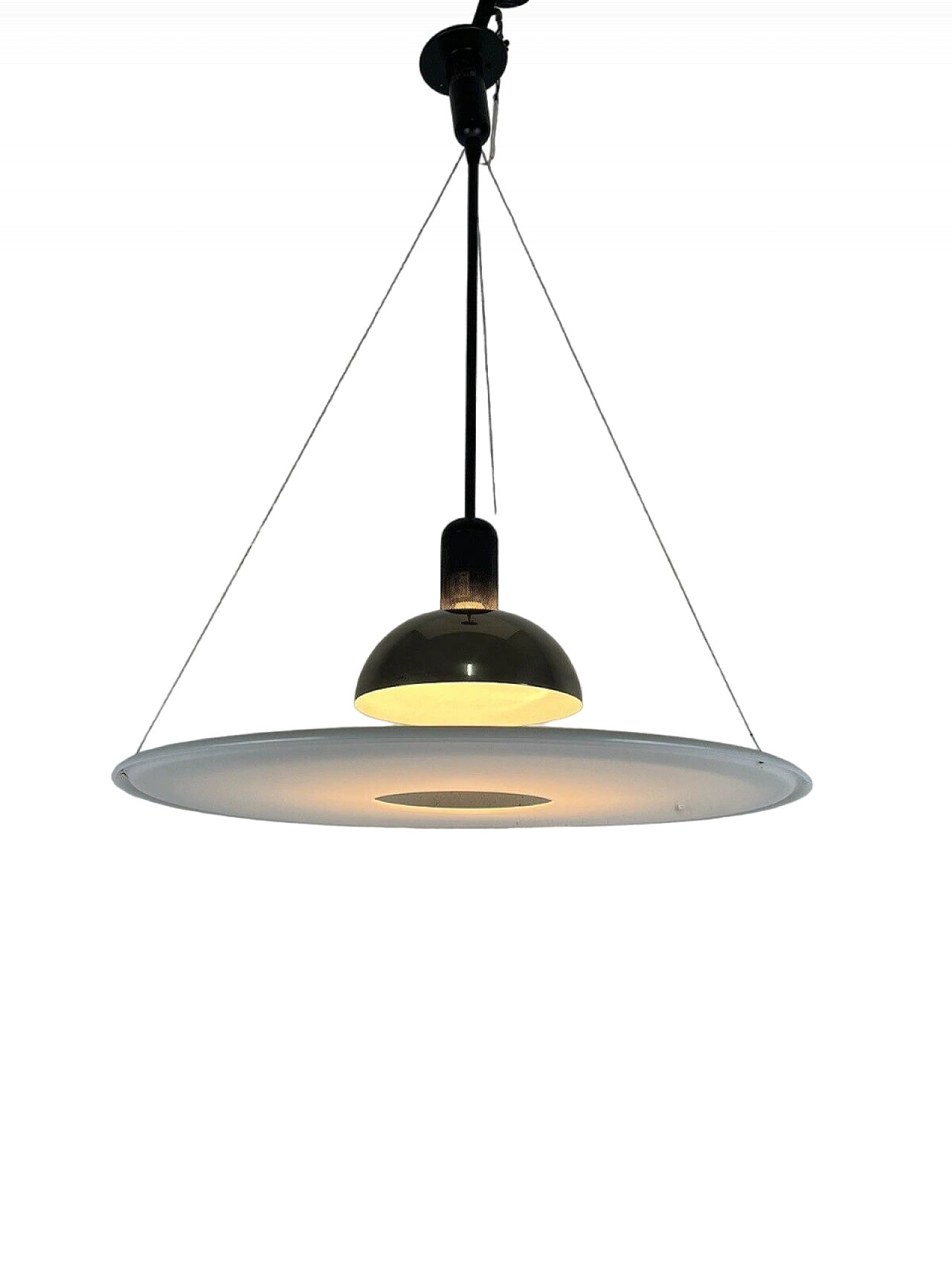 Frisbi chandelier by Achille Castiglioni for Flos, 1970s 16