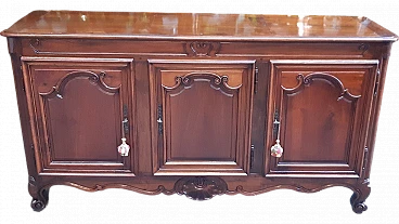 Walnut three-door sideboard, late 18th century