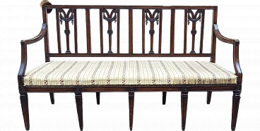 Louis XVI walnut canapé sofa, 18th century