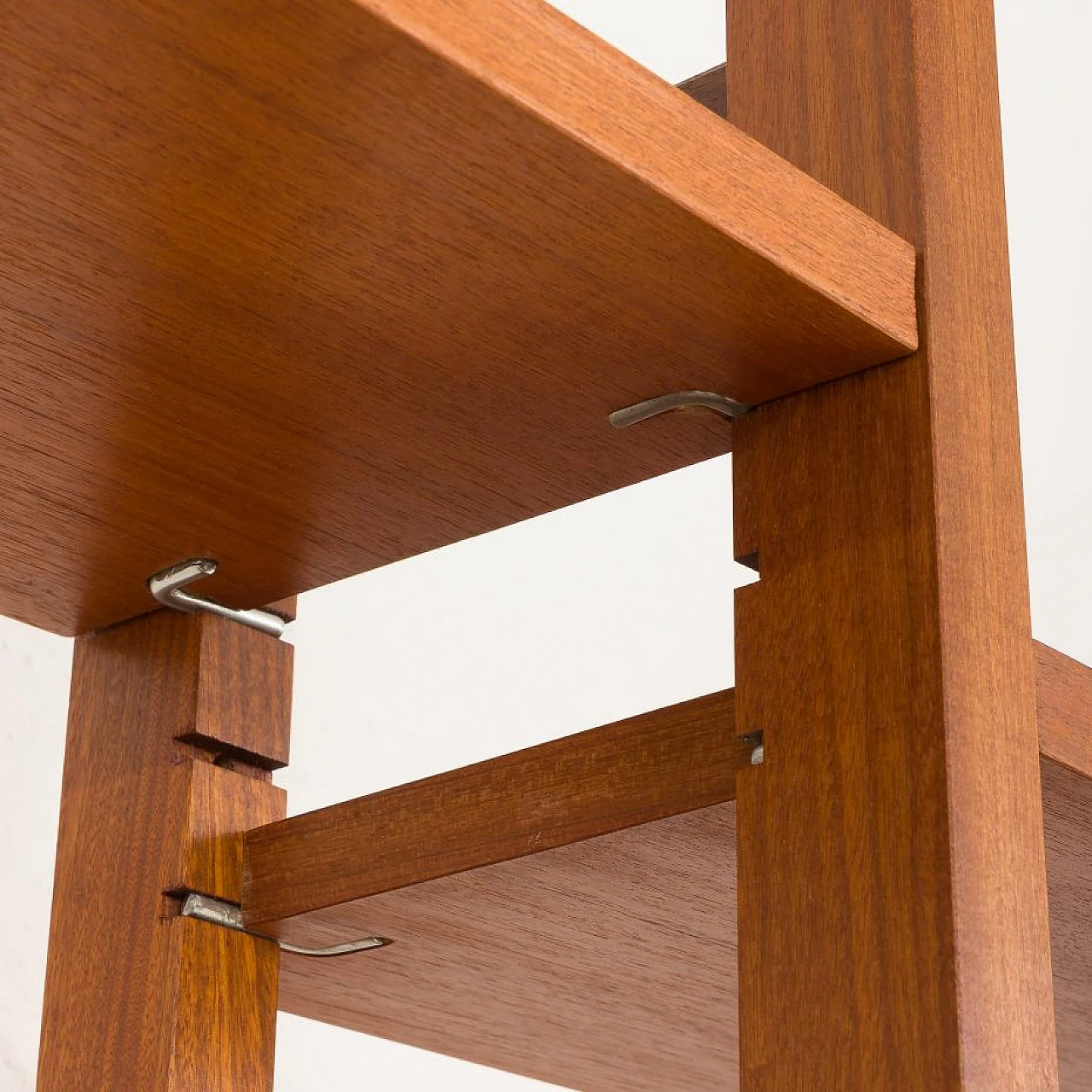 Scandinavian teak bookcase with five cabinets, 1960s 21