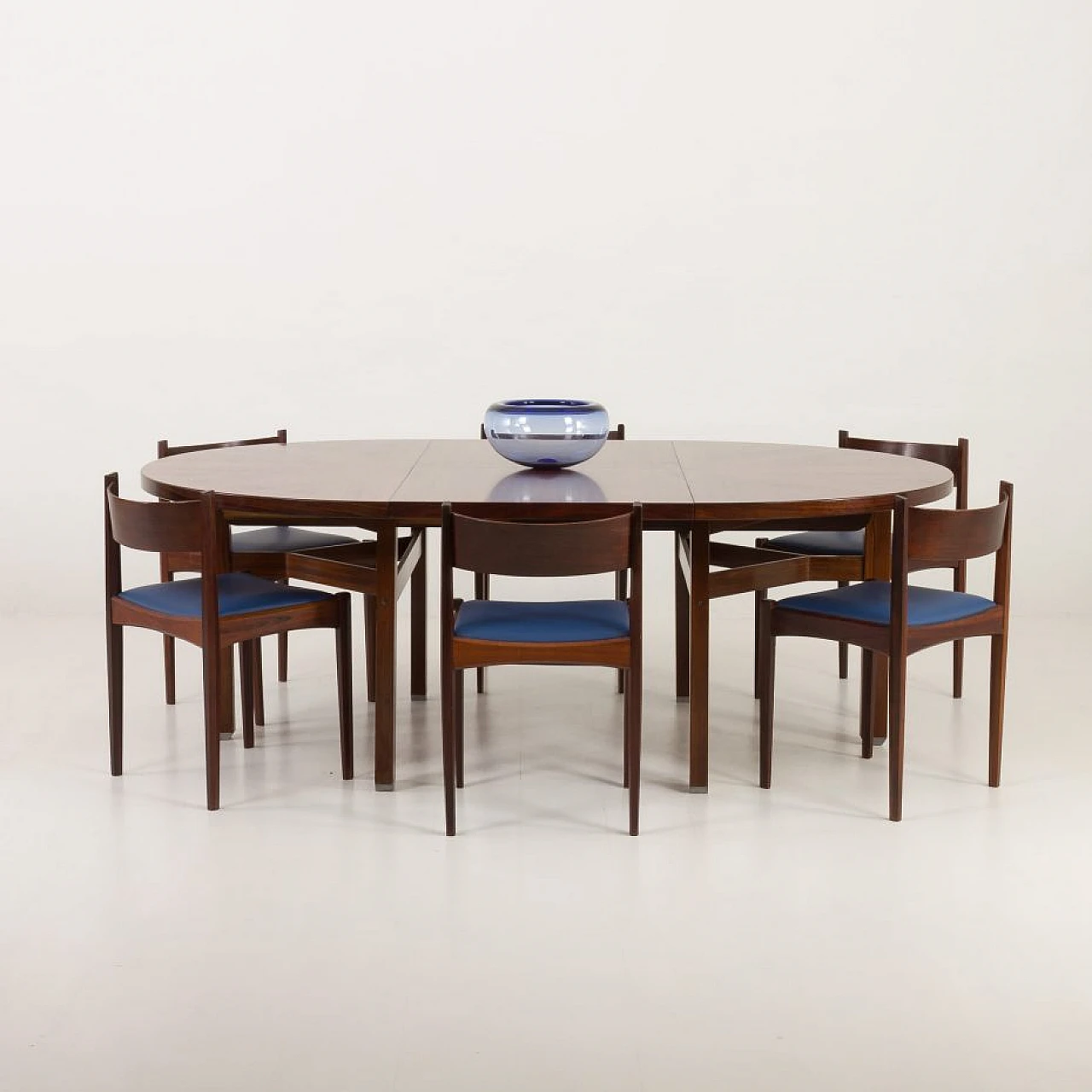 7 Chairs and Olbia table by Ico and Luisa Parisi for MIM Roma, 1950s 1