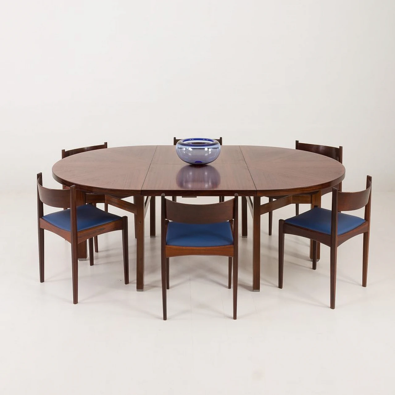 7 Chairs and Olbia table by Ico and Luisa Parisi for MIM Roma, 1950s 12