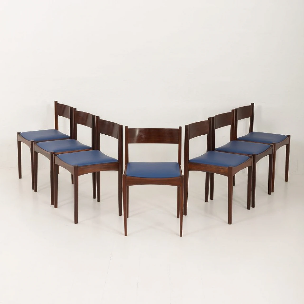 7 Chairs and Olbia table by Ico and Luisa Parisi for MIM Roma, 1950s 14