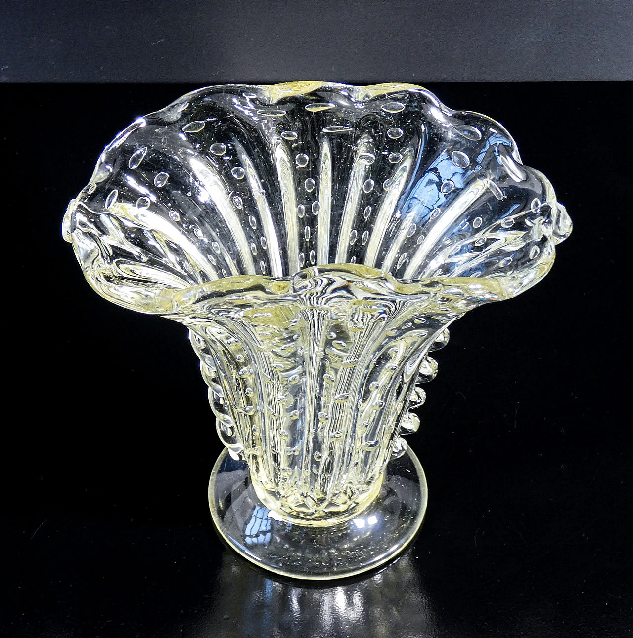 Blown Murano glass vase by Barovier, 1940s 4