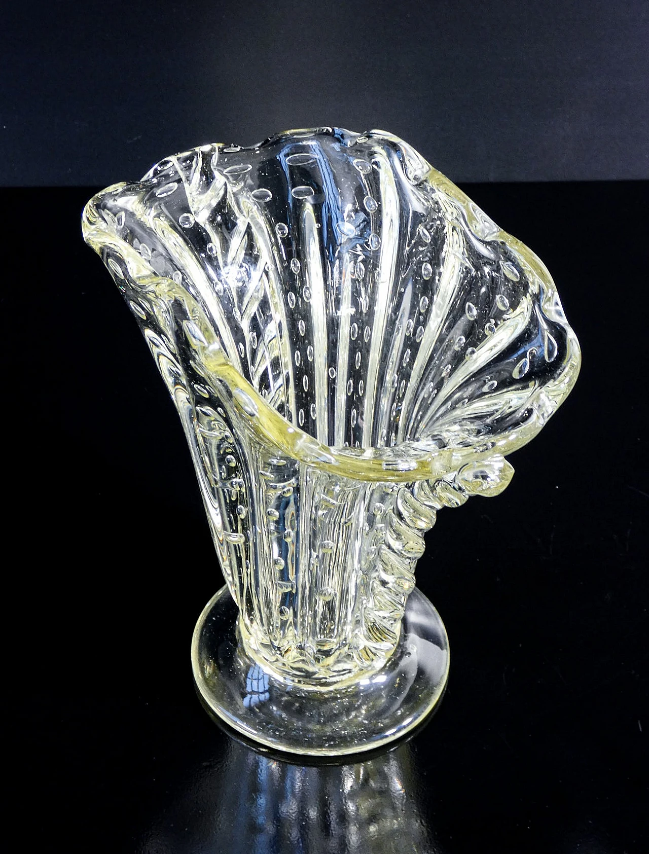 Blown Murano glass vase by Barovier, 1940s 7