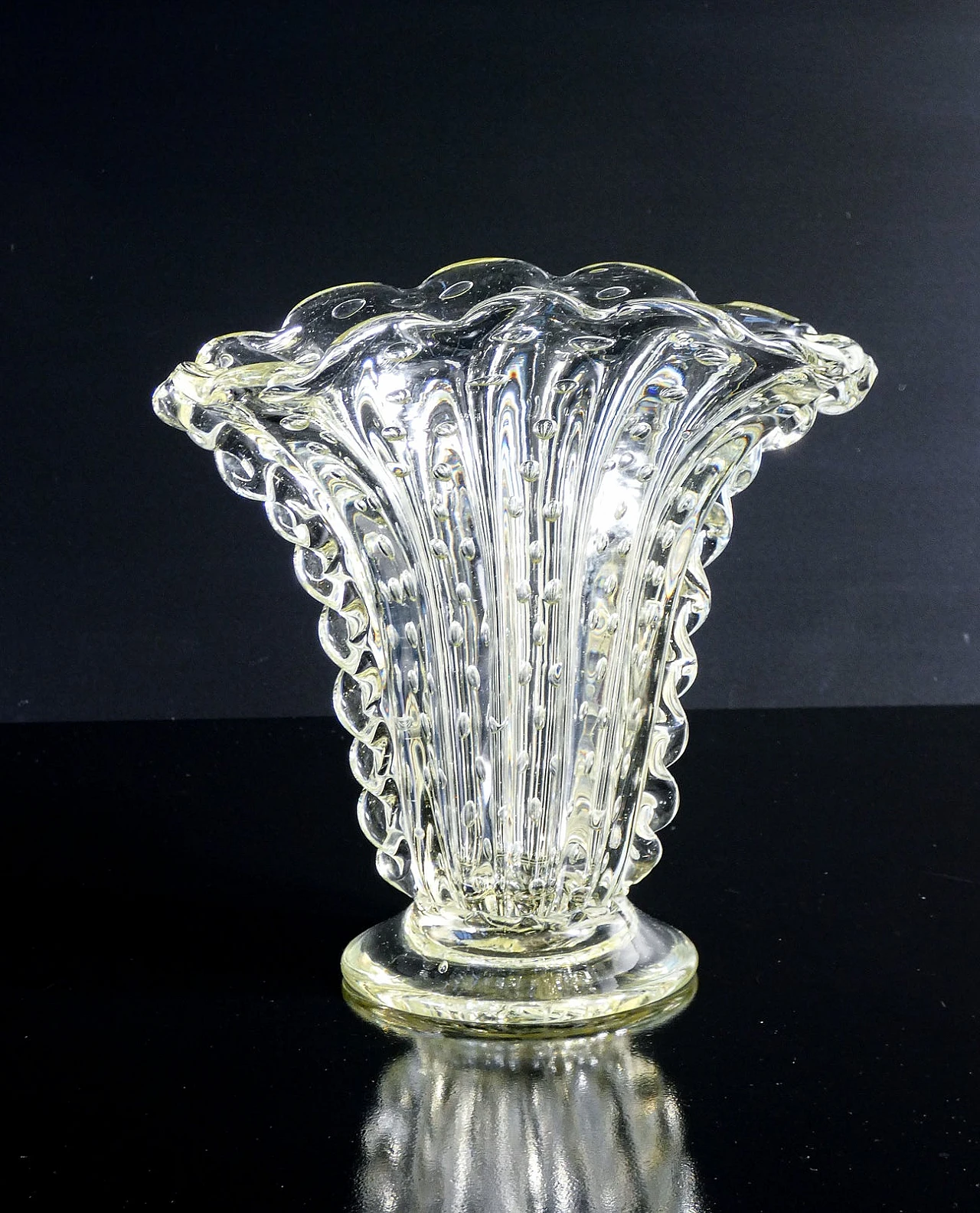 Blown Murano glass vase by Barovier, 1940s 9