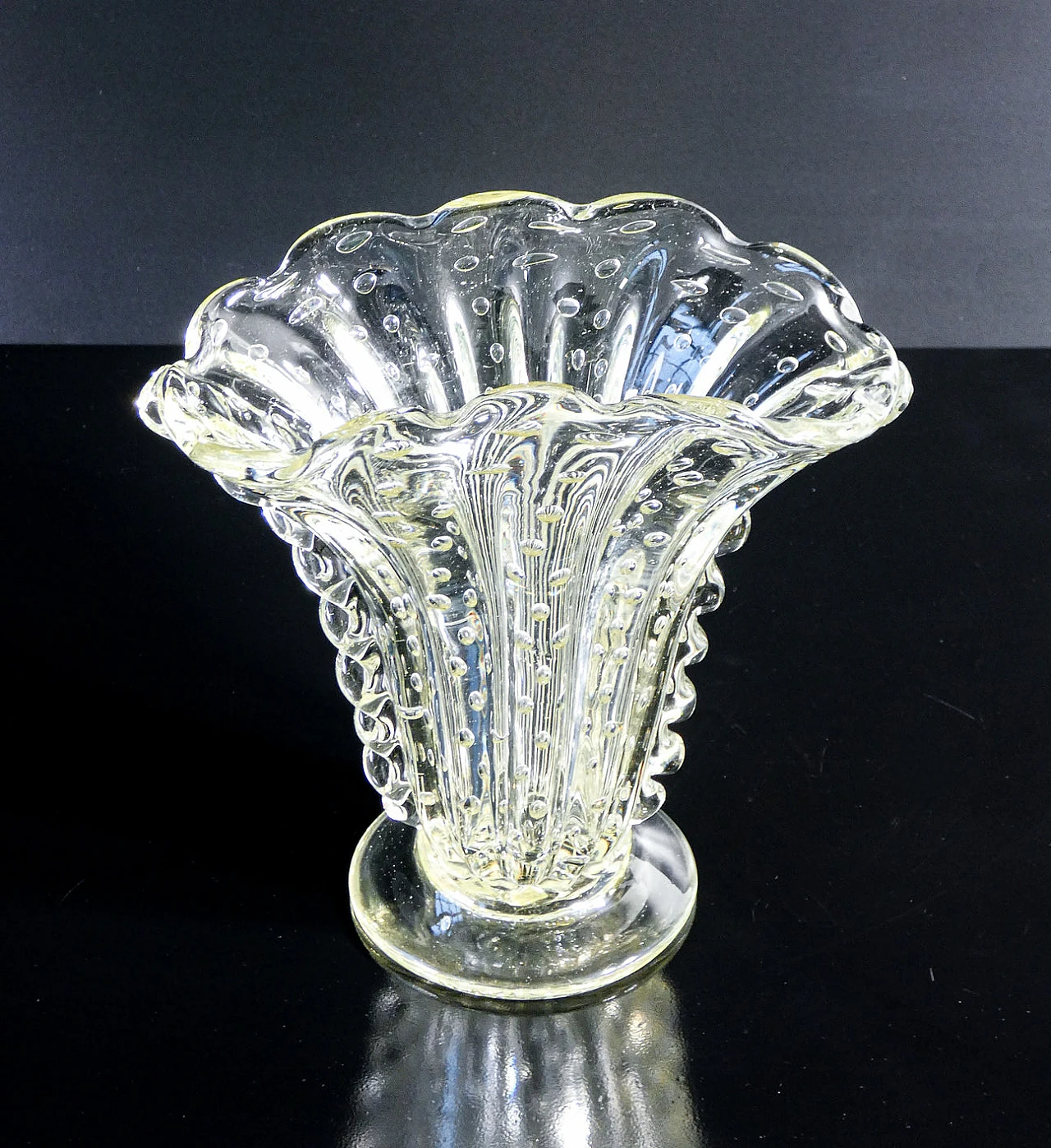 Blown Murano glass vase by Barovier, 1940s 10