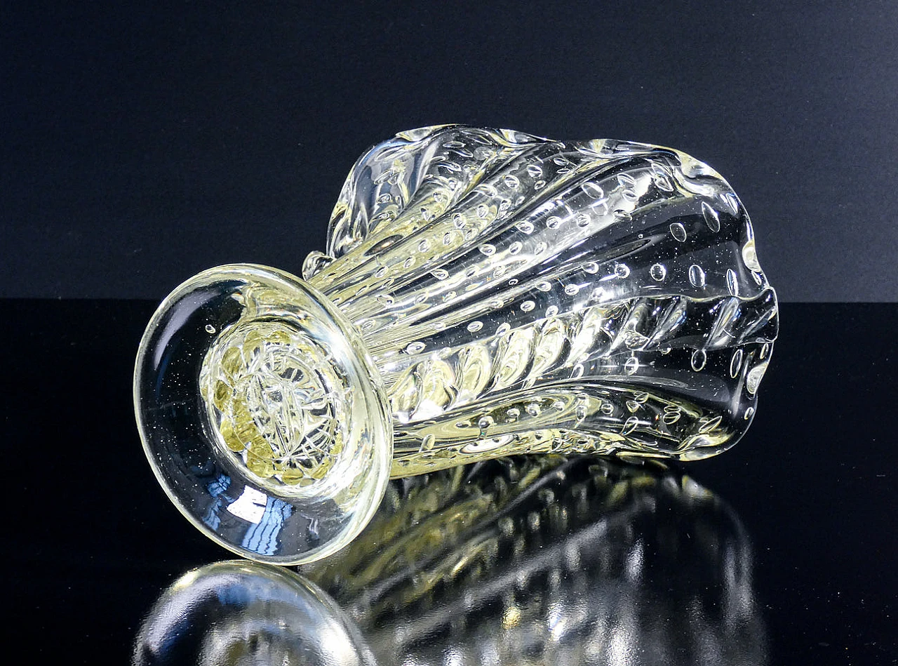 Blown Murano glass vase by Barovier, 1940s 11