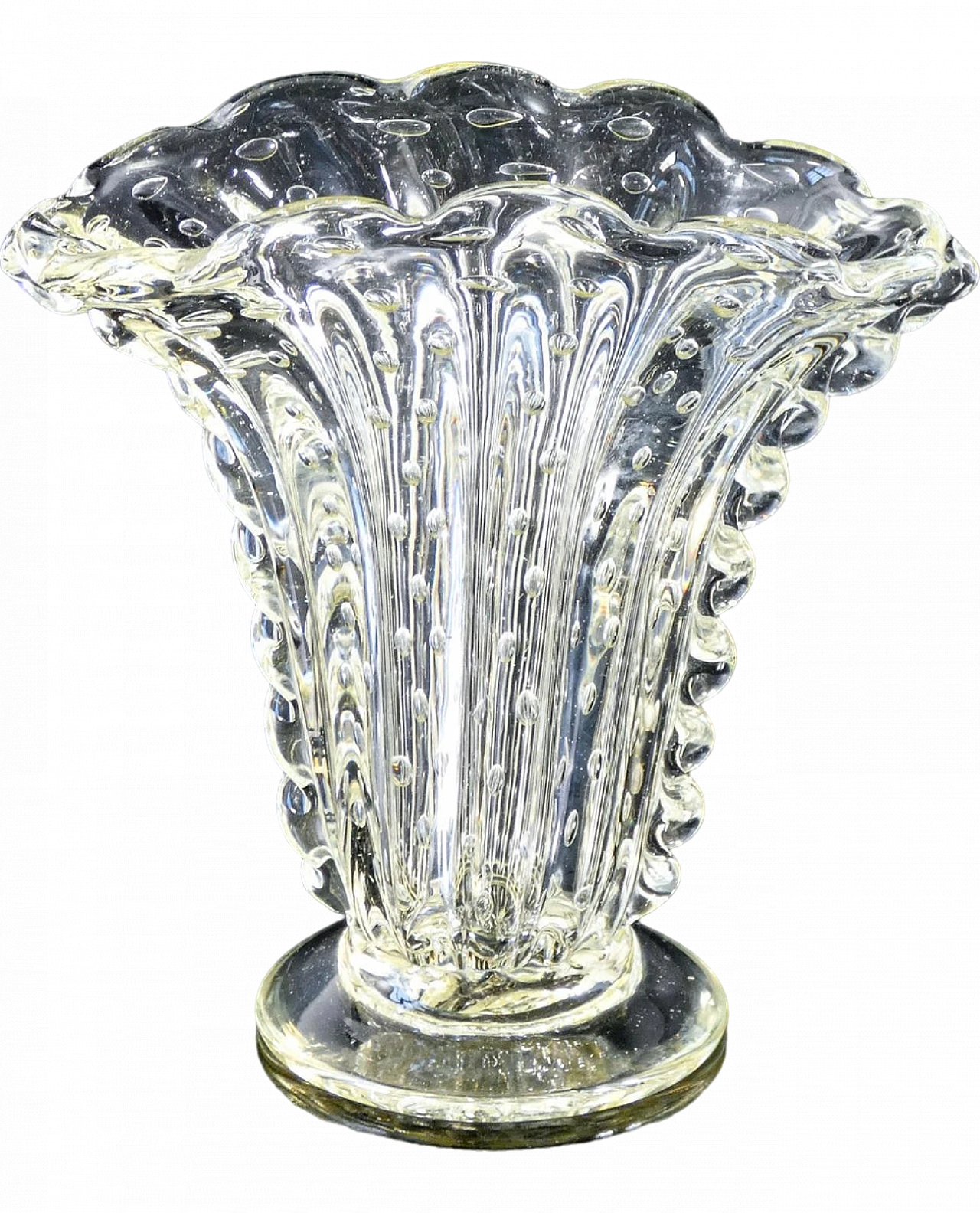 Blown Murano glass vase by Barovier, 1940s 12