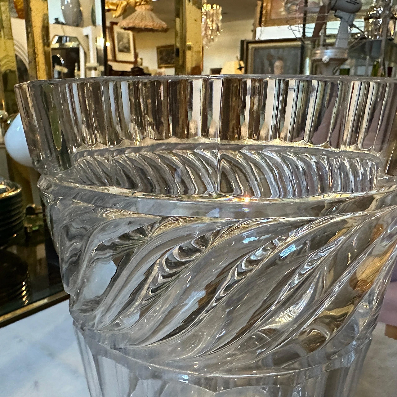 Wine cooler in crystal in the style of Baccarat, 1970s 6