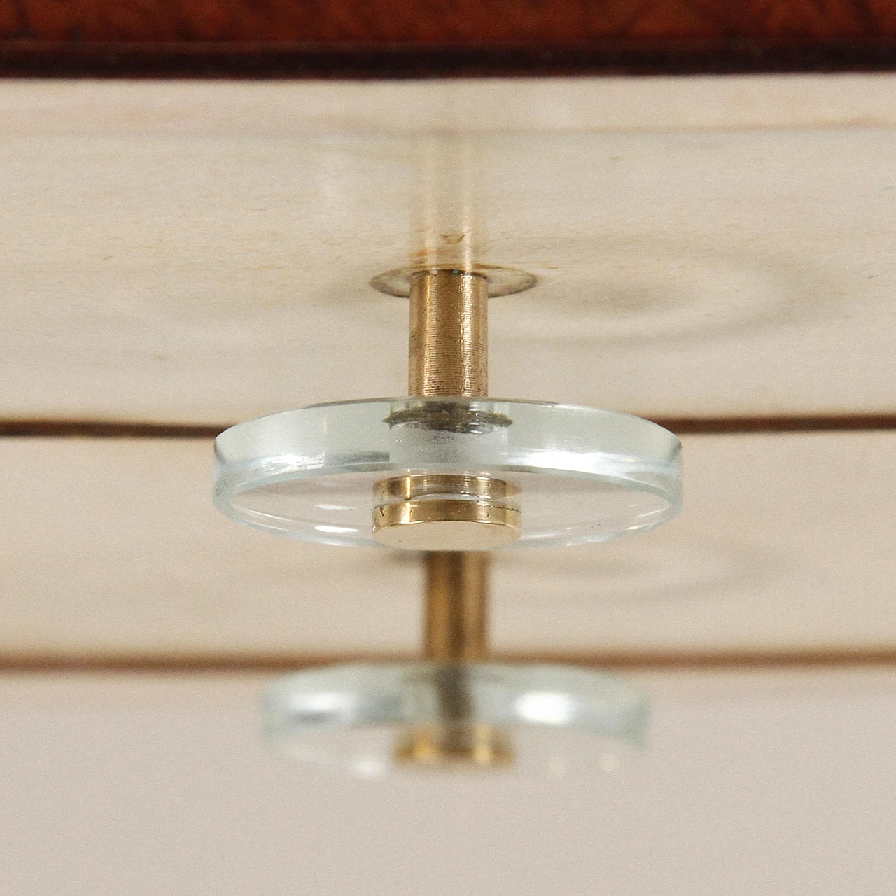 Pair of briar-root and parchment bedside tables, 1950s 11