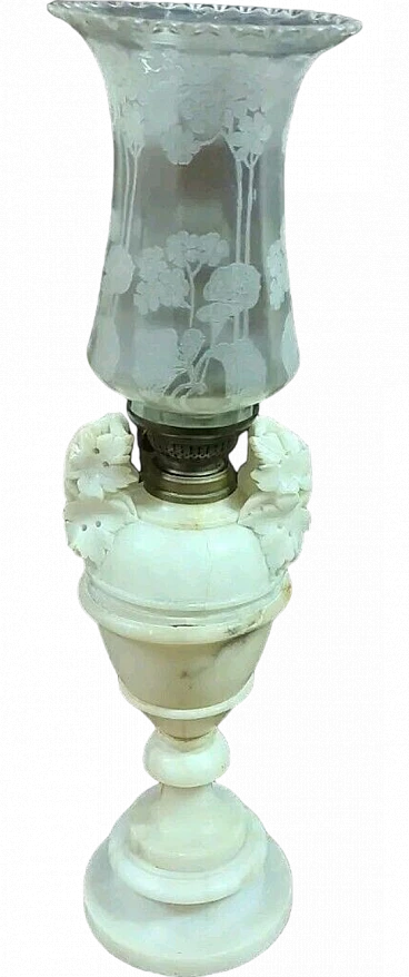 Alabaster table lamp, 19th century