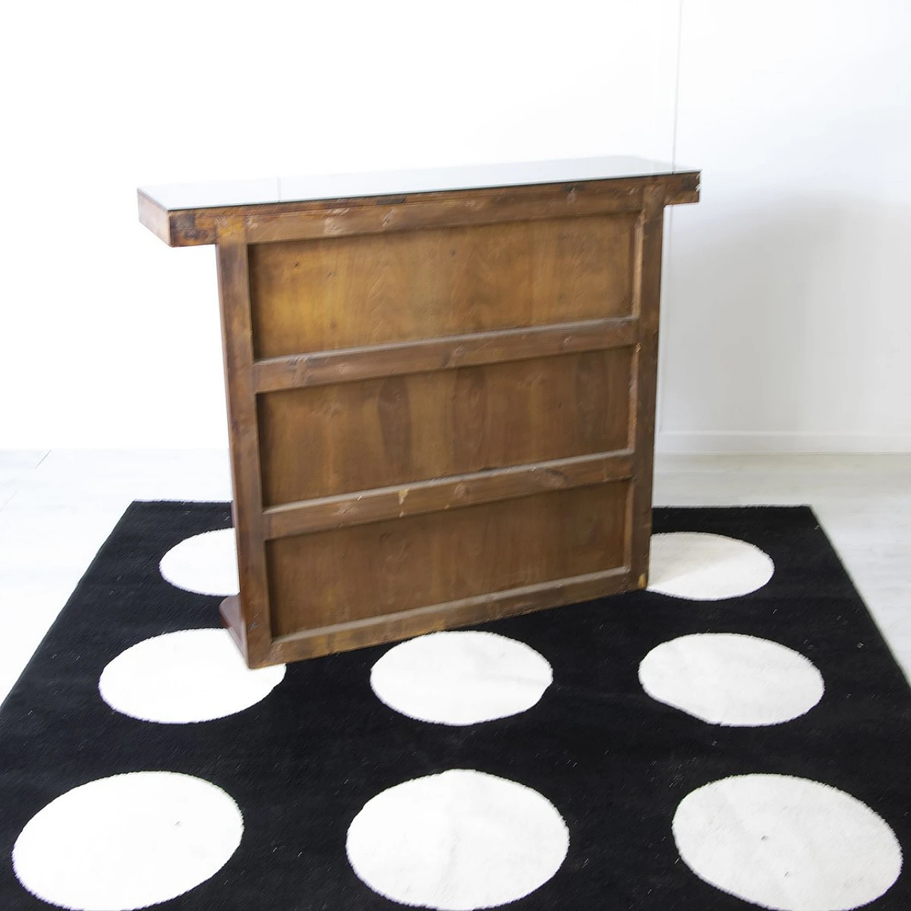 Art Deco console in walnut with mirror top, 1930s 8