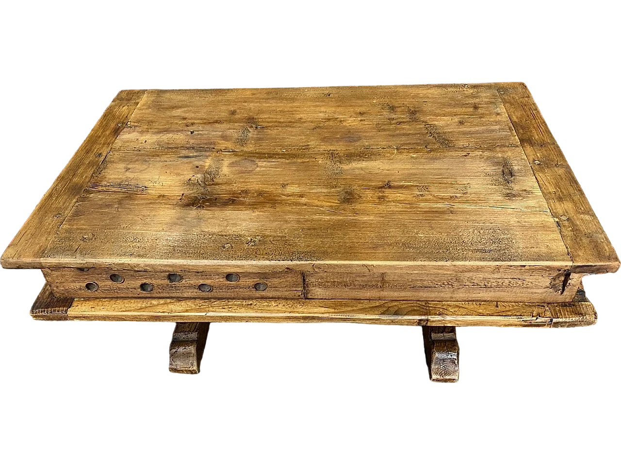 French chestnut coffee table, 1940s 6