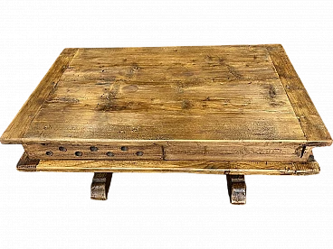 French chestnut coffee table, 1940s