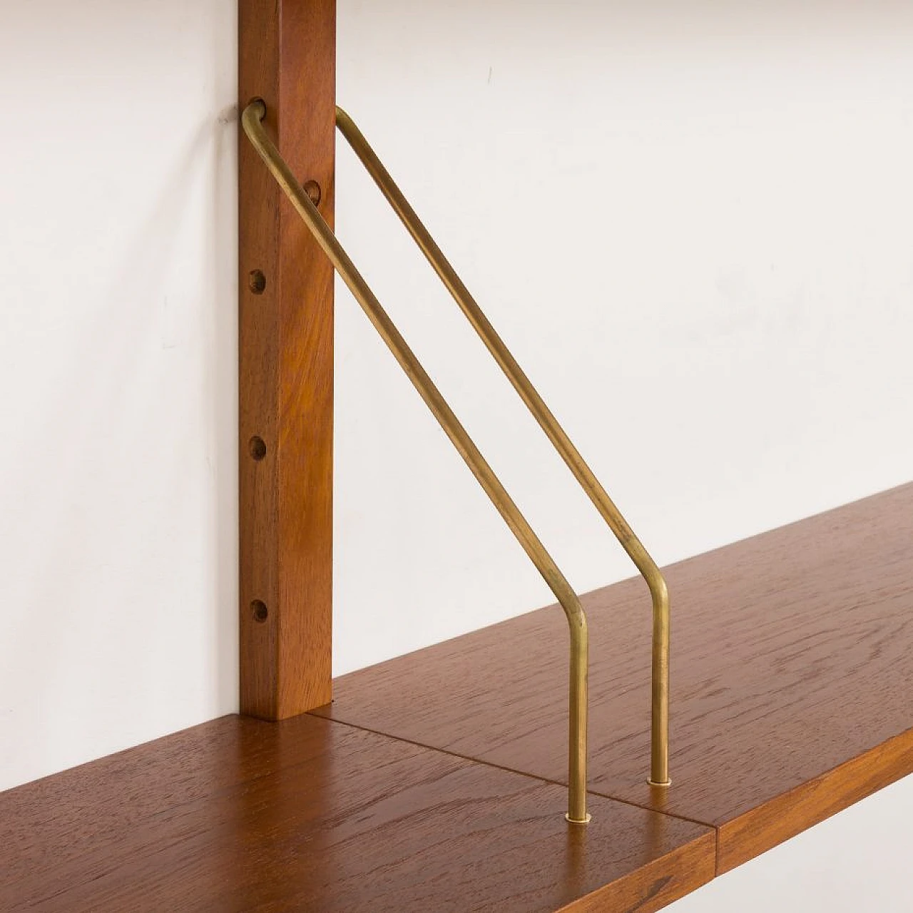 Teak two-bay bookcase in the style of Poul Cadovius, 1960s 11