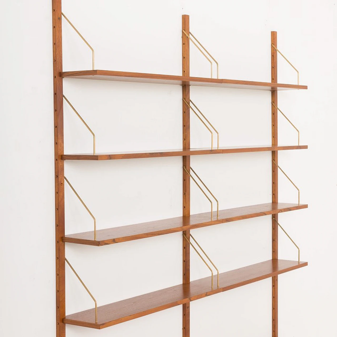 Teak two-bay bookcase in the style of Poul Cadovius, 1960s 14