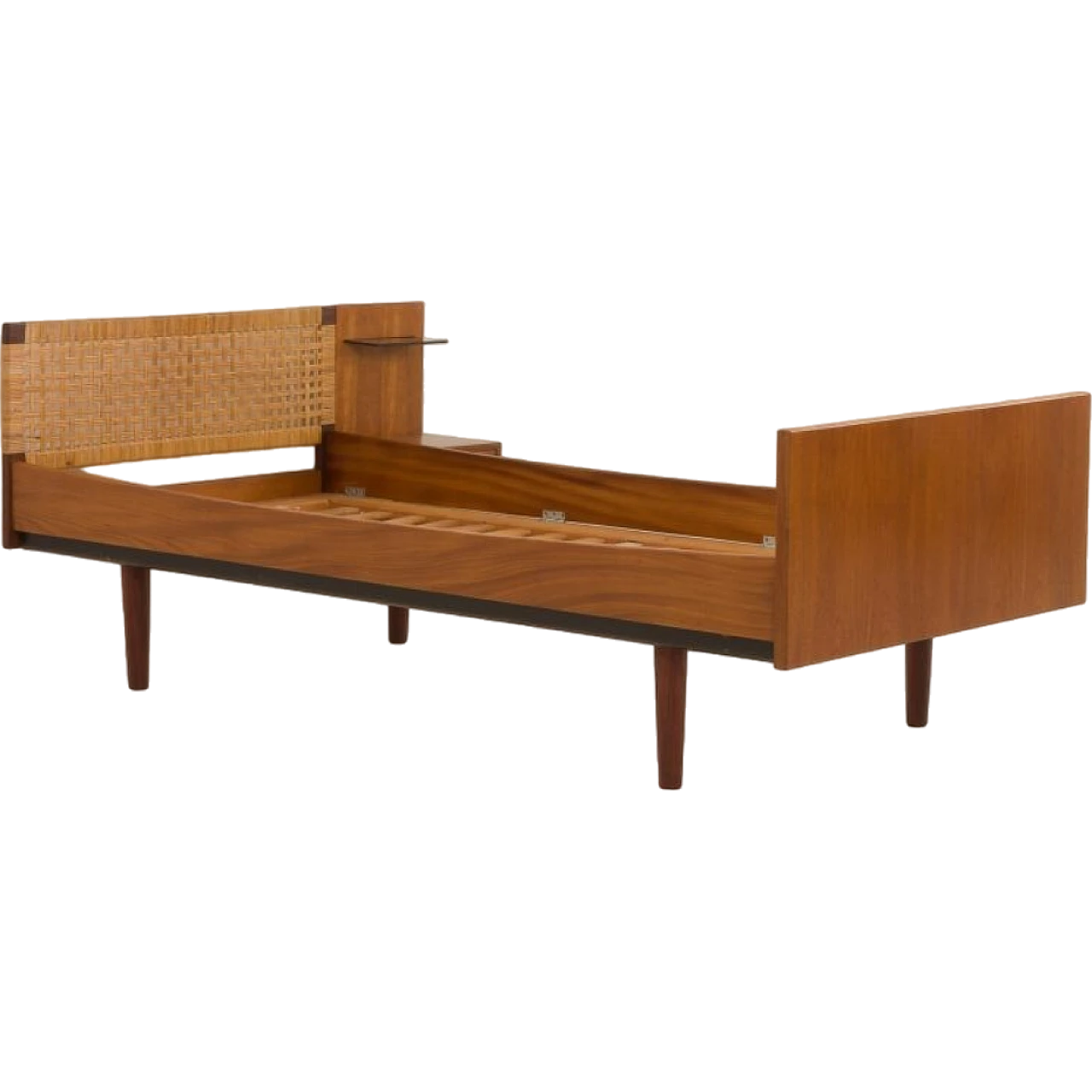 Letto singolo in teak di Hans J. Wegner per Getama, anni '60 21