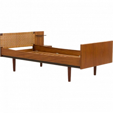 Letto singolo in teak di Hans J. Wegner per Getama, anni '60