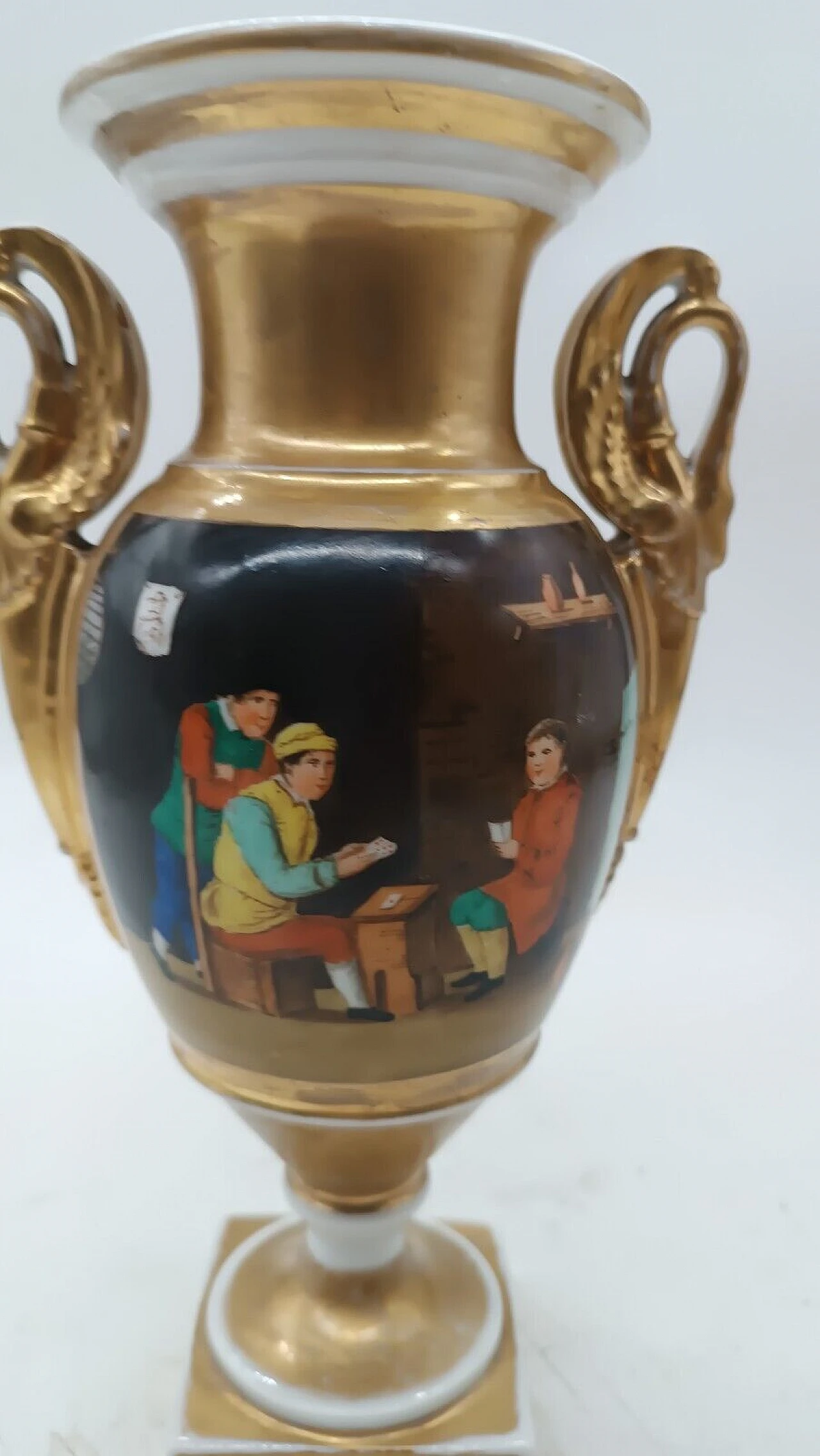 Empire painted porcelain vase, 19th century 1