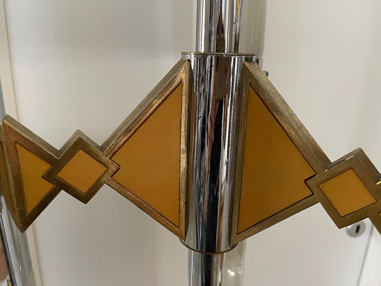 Chrome and Murano glass floor lamp by Mazzega, 1970s 3