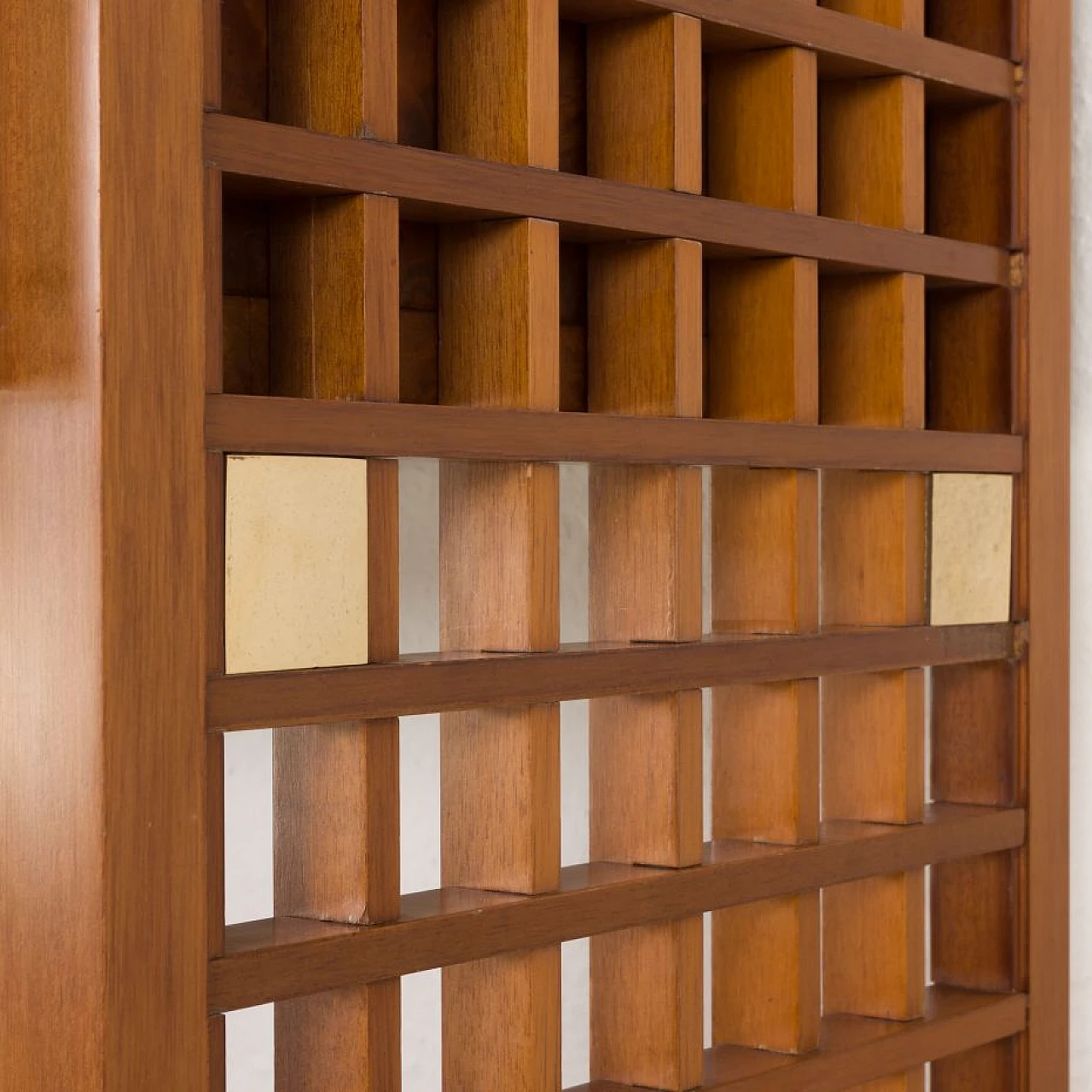 Walnut-root bookcase by G. Gorgoni for Fratelli Turi, 1970s 26