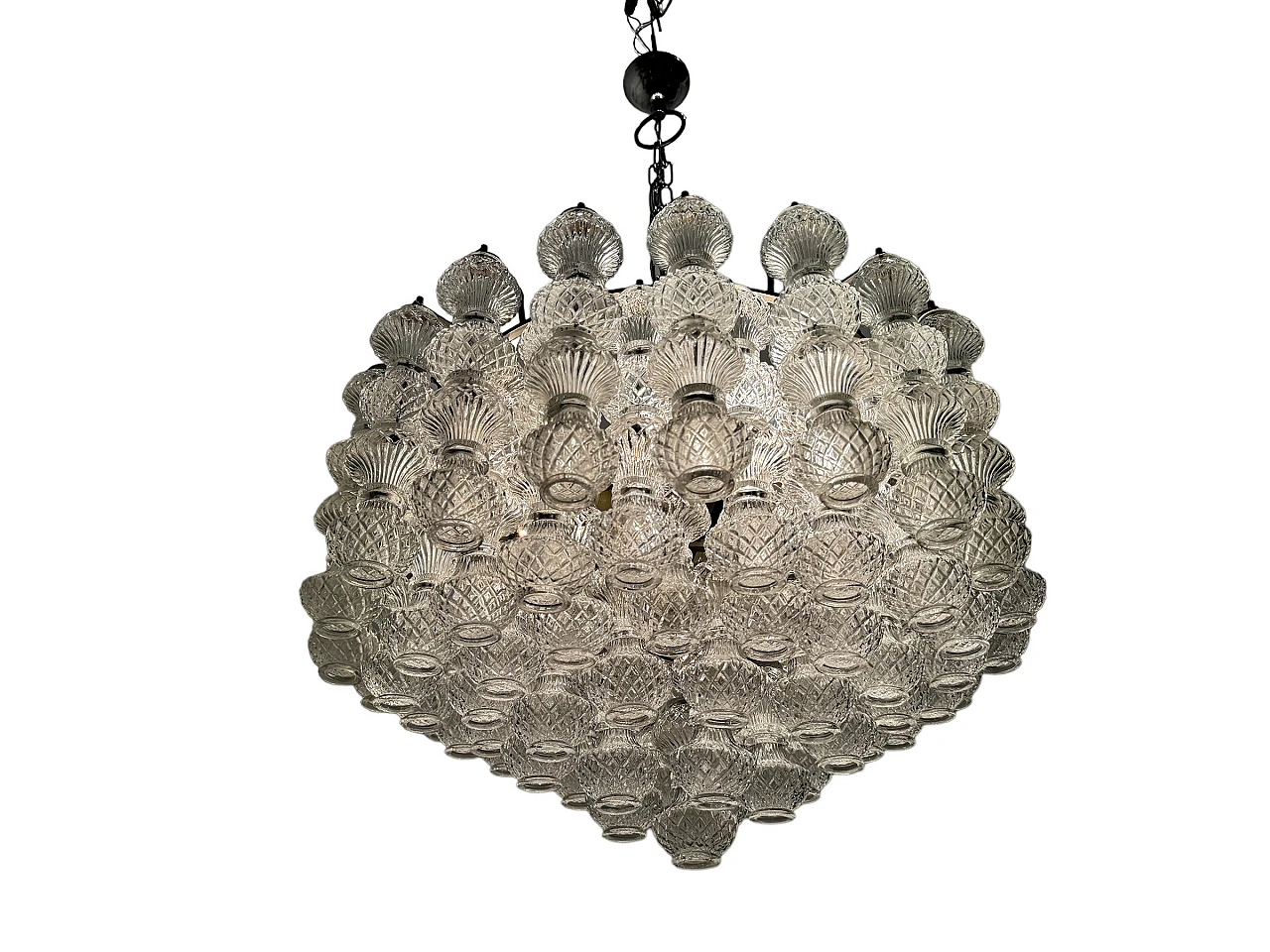 Murano glass chandelier by Flavio Poli for Seguso, 1960s 1