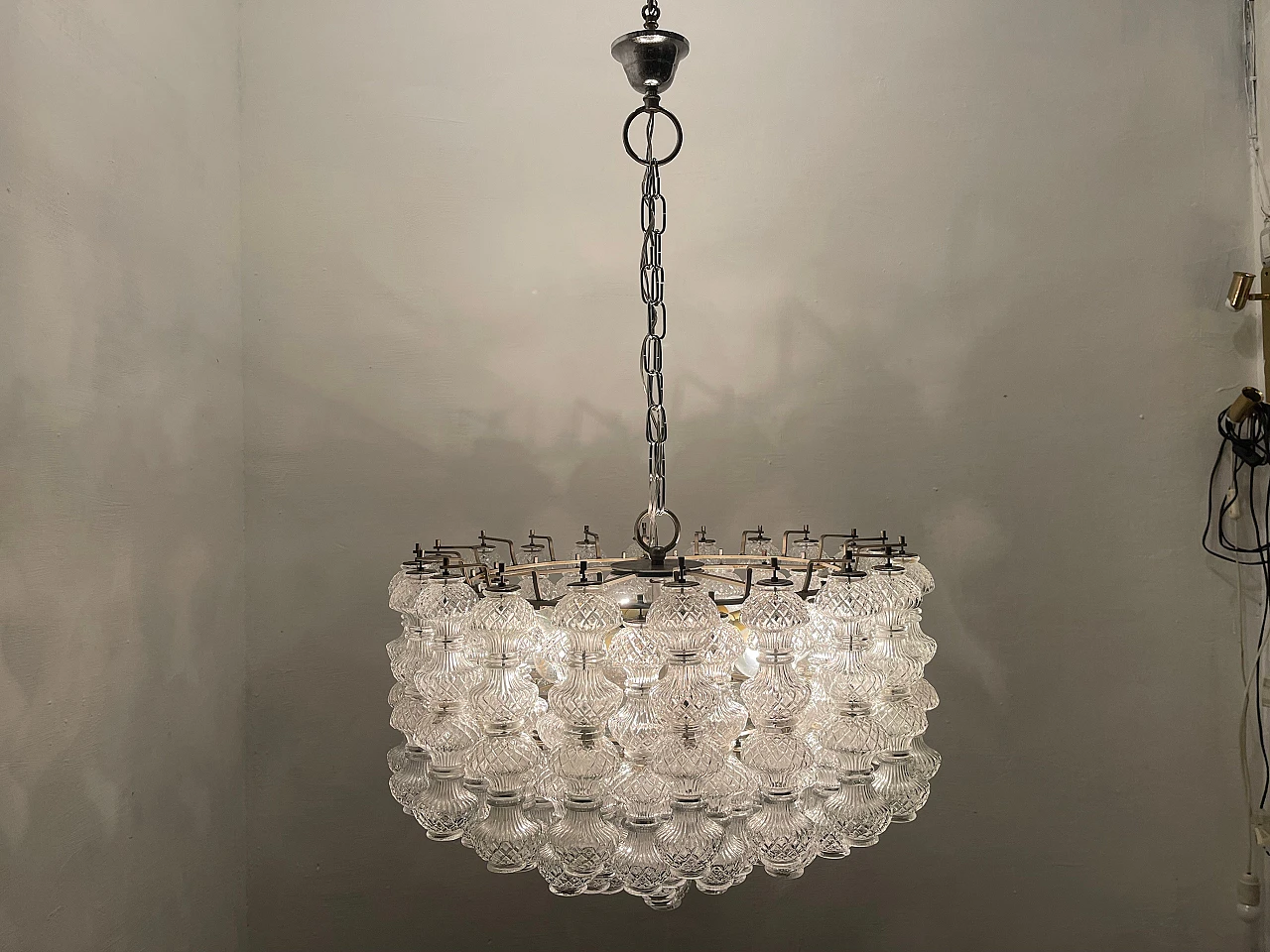 Murano glass chandelier by Flavio Poli for Seguso, 1960s 5