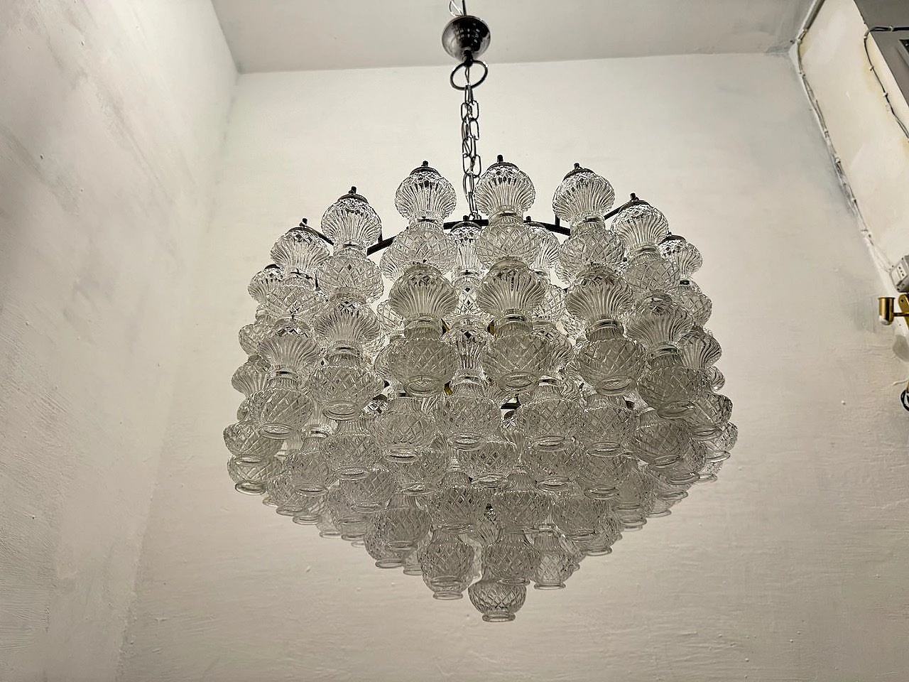 Murano glass chandelier by Flavio Poli for Seguso, 1960s 6