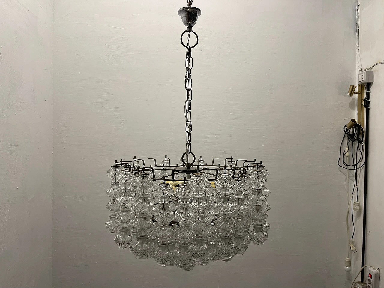 Murano glass chandelier by Flavio Poli for Seguso, 1960s 7