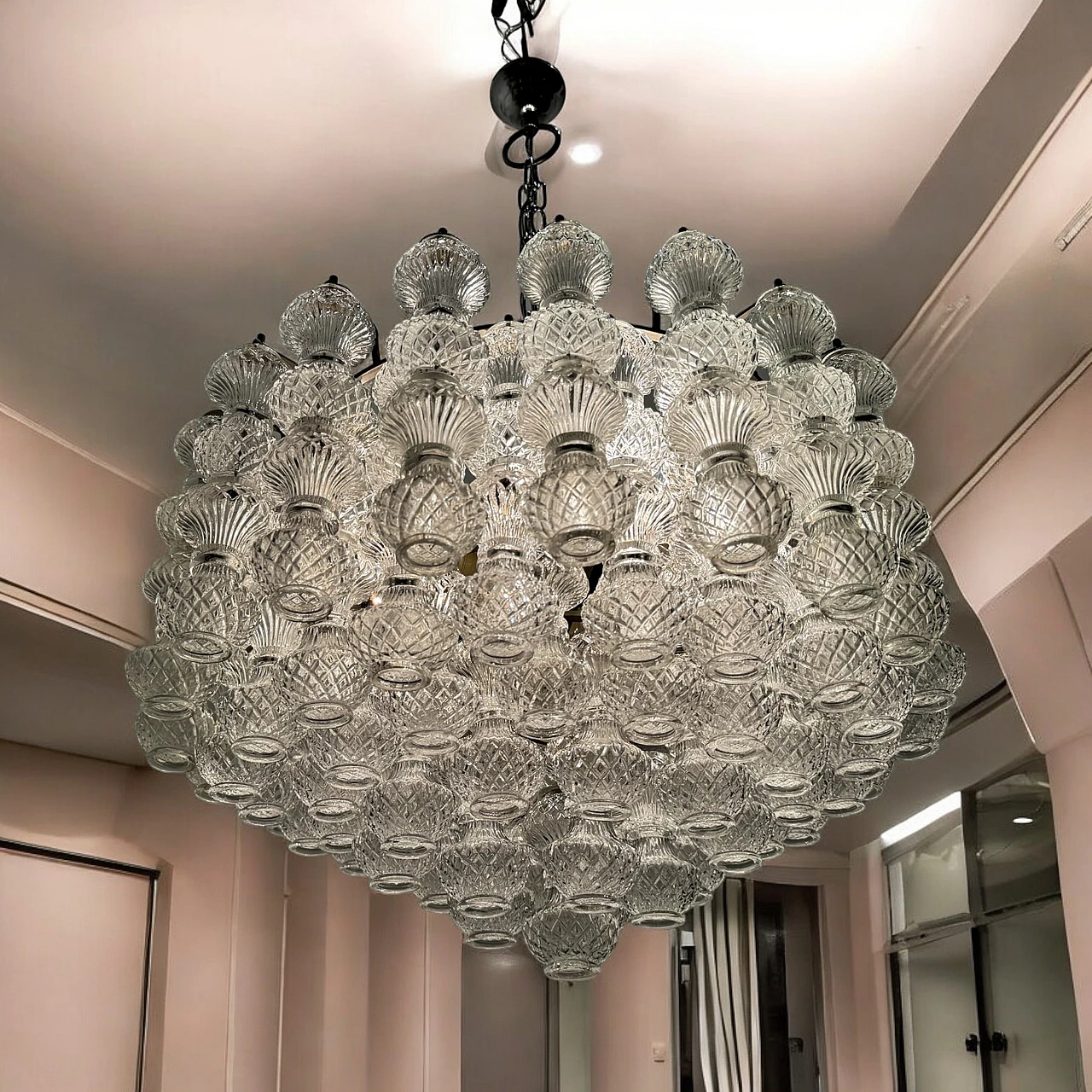 Murano glass chandelier by Flavio Poli for Seguso, 1960s 15