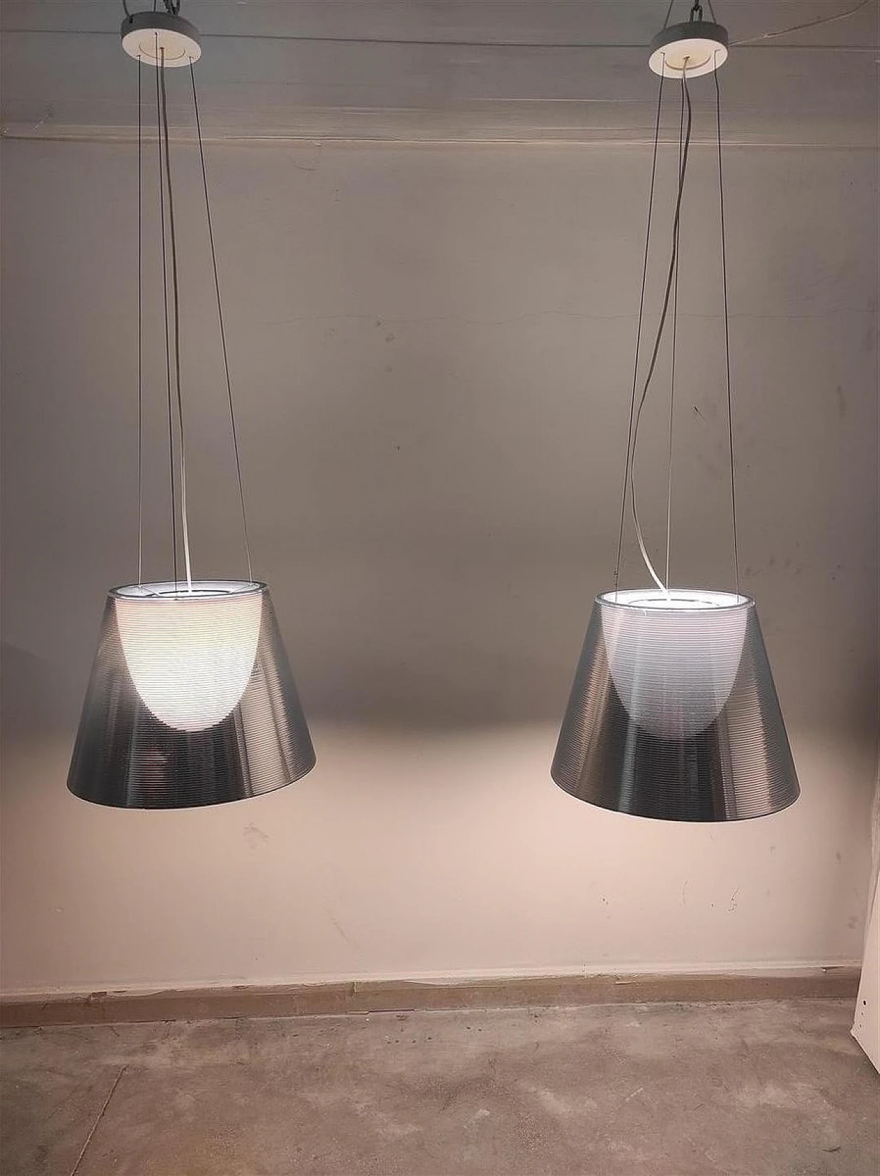 Pair of Ktribe S2 ceiling lamps by Philippe Starck for Flos, 2005 7