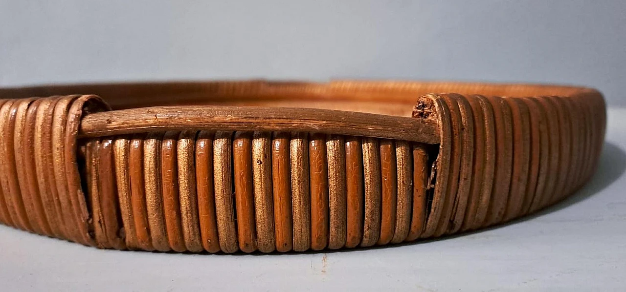 Art Nouveau wood & wicker enameled-painted tray, 1931 18