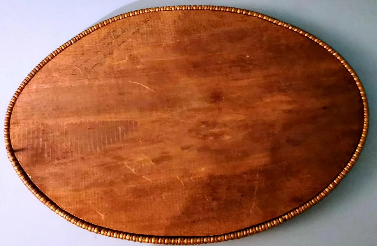 Art Nouveau wood & wicker enameled-painted tray, 1931 19