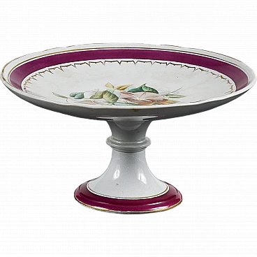 Ceramic cake stand with floral decoration