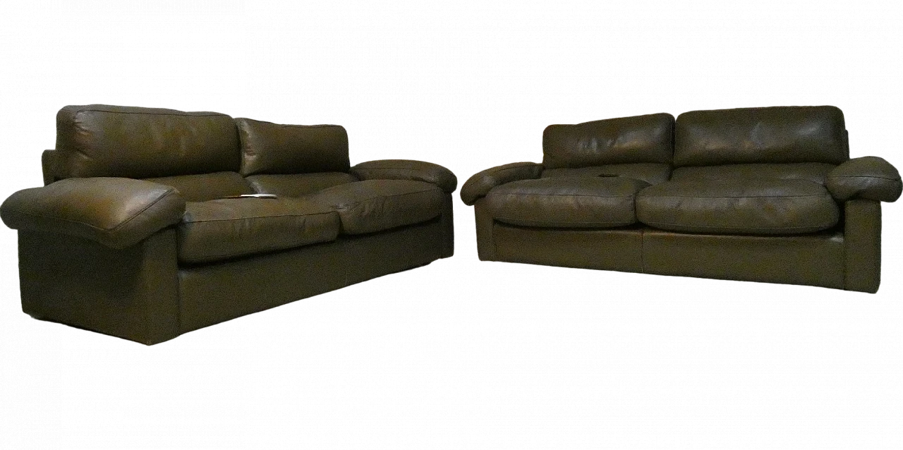 Pair of Petronio 603 sofas by T. Agnoli for Poltrona Frau, 1970s 44