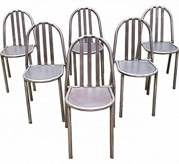 6 Dining chairs in iron by Robert Mallet-Stevens, 1950s