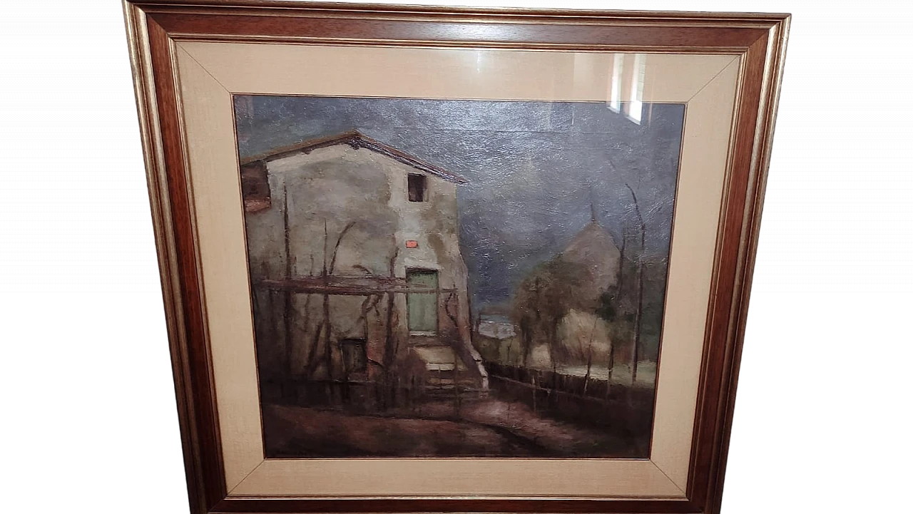 Pietro Bugiani, Country house, oil on canvas, 1940s 8