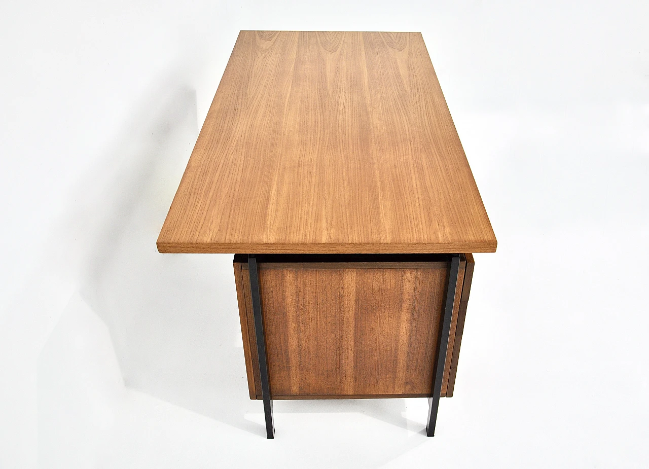 Wood and metal desk by Cees Braakman for Pastoe, 1960s 8