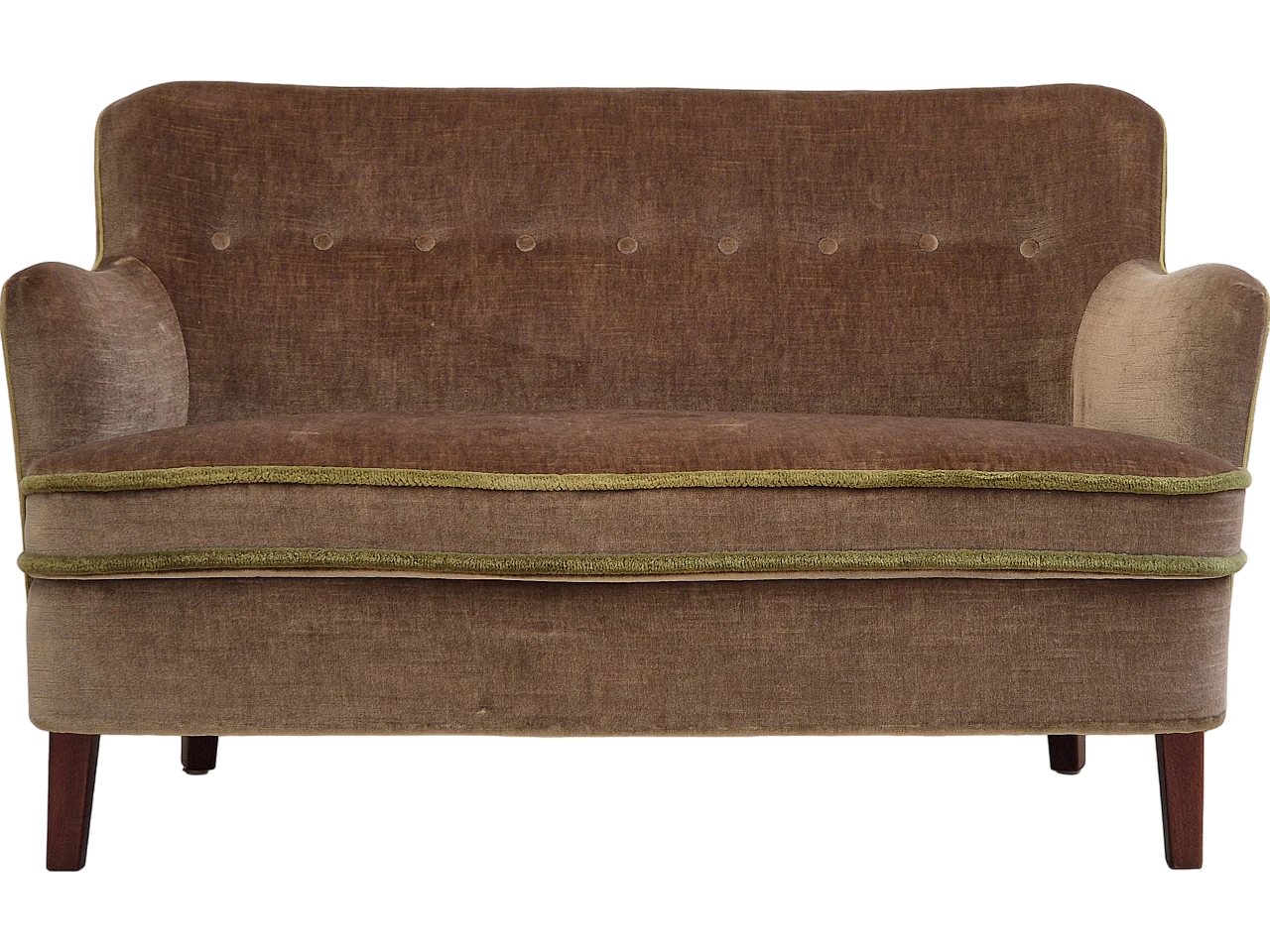 Danish two-seater velvet sofa, 1960s 21