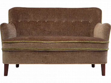 Danish two-seater velvet sofa, 1960s