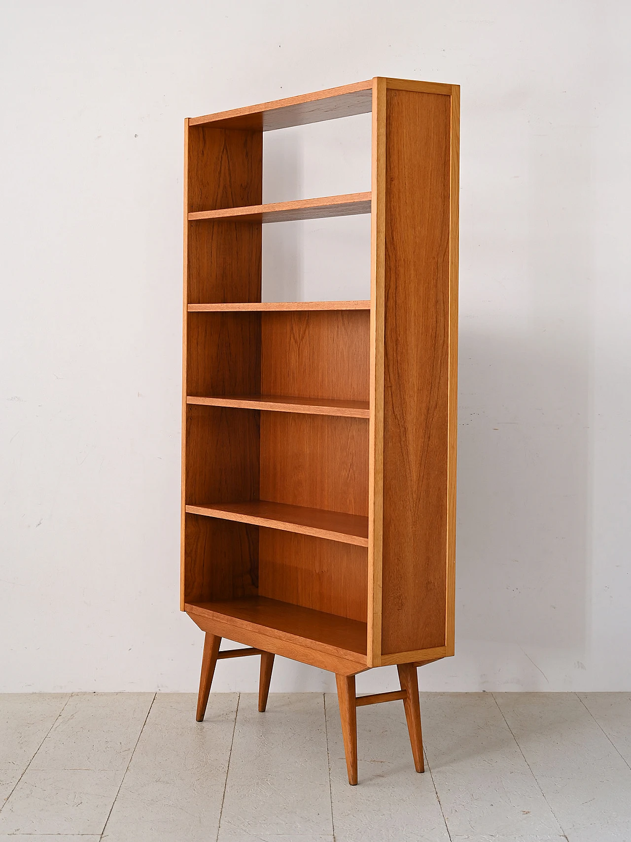 Scandinavian teak and oak bookcase, 1960s 4