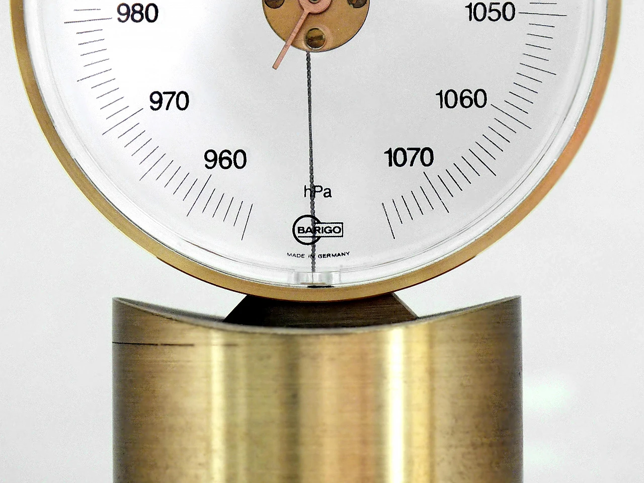 Barometer in brass & plexiglass by Barigo, 1970s 7